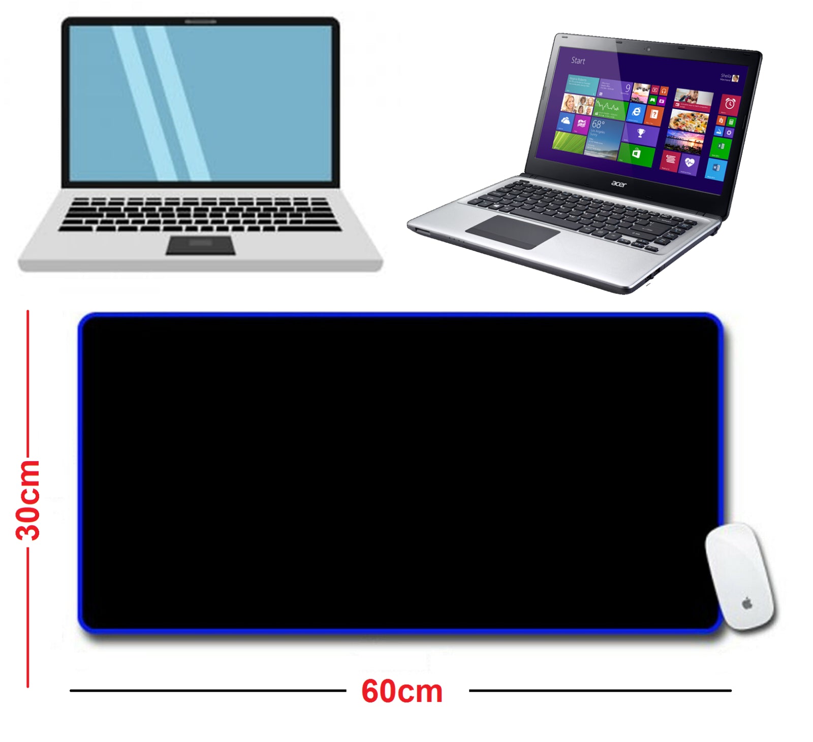 XL Anti-Slip Gaming Mouse Pad (60cm X 30cm)